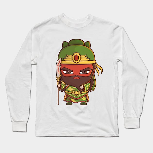 GUAN YU ROMANCE OF THREE KINGDOM CHIBI Long Sleeve T-Shirt by PNKid